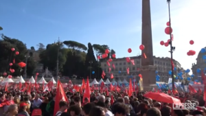 Roma, Cgil e Uil in Piazza del Popolo per il diritto allo sciopero