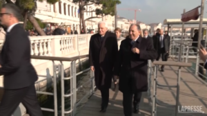 Venezia, Mattarella visita Procuratie Vecchie in piazza S.Marco