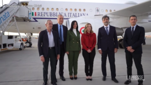 L’arrivo di Meloni a Dubai per la Cop28
