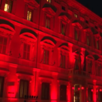 Il Senato illuminato di rosso per la Giornata mondiale contro l’Aids