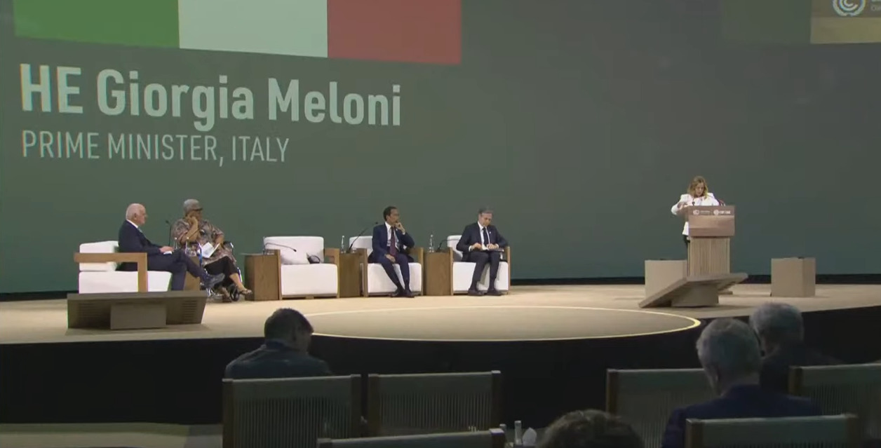 Cop28, Meloni: “100 mln euro da Italia per fondo Loss and Damage”