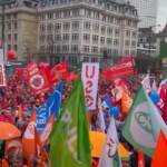 Bruxelles, sindacati in corteo contro austerità imposta da Ue