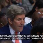Cop 28, Kerry: “Molti avrebbero voluto linguaggio più chiaro”