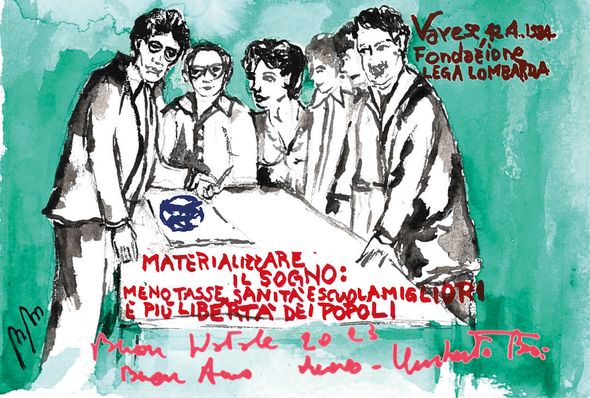 Lega, il biglietto di Natale di Umberto Bossi: “Materializzare il sogno” Lega, il biglietto di Natale di Umberto Bossi: “Materializzare il sogno”