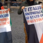 Montecitorio, sit-in pro-Palestina di Unione Popolare: “Cessate il fuoco immediato”