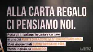 Roma, Ama e Comieco lanciano la campagna natalizia per la raccolta imballaggi