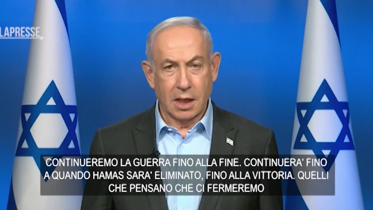 VIDEO Gaza, Netanyahu: "Continueremo La Guerra Fino Alla Fine"