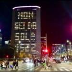 Violenza sulle donne, su Palazzo Pirelli a Milano la scritta “Non sei da sola”