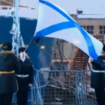 Russia, Putin alla cerimonia di inaugurazione di una nave da guerra a San Pietroburgo