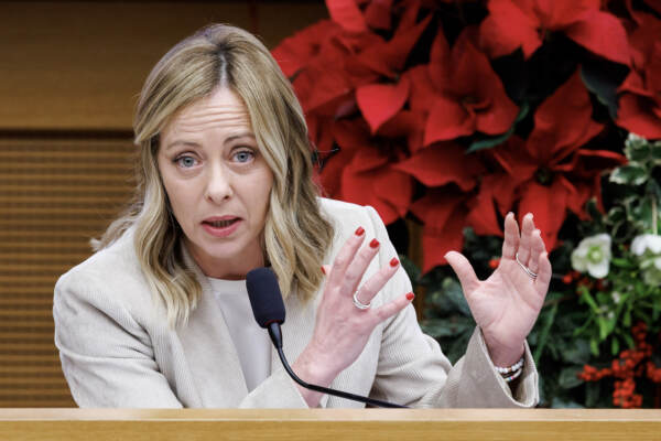 Conferenza stampa di fine anno del presidente del Consiglio Giorgia Meloni