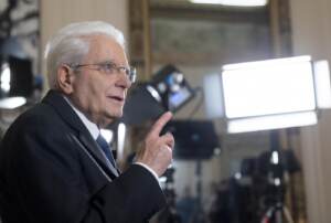 Il Presidente della Repubblica Sergio Mattarella in occasione del discorso di fine anno