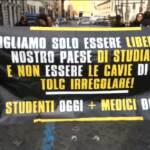 Test medicina, manifestazione a Roma contro numero chiuso