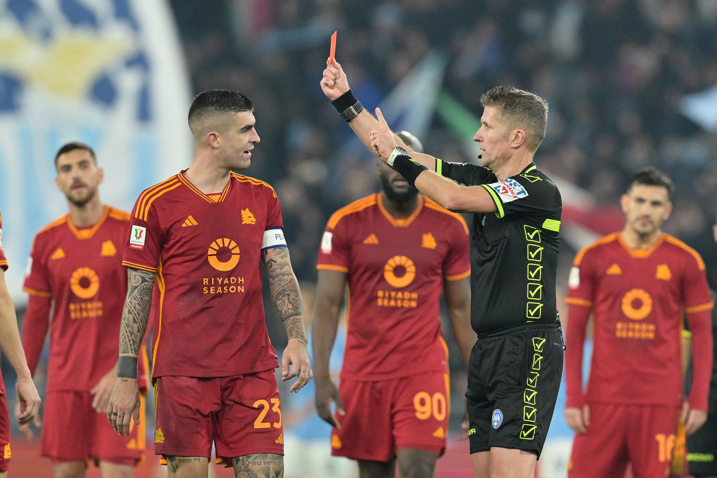 Calcio, Coppa Italia: 3 giornate squalifica a Mancini, 2 ad Azmoun e una a Pedro