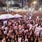 Gaza, manifestazione familiari degli ostaggi a Tel Aviv