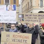 Forlì, presidio in piazza contro Meloni e von der Leyen