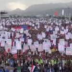 Yemen, manifestazione di massa contro Usa e Israele