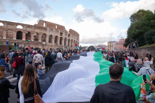 Roma - Manifestazione in solidarietà con la Palestina