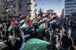 Milano, Corteo Palestinesi Affori