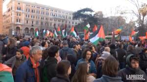 Roma, Khaled El Qaisi al corteo pro-Palestina: “Noi diametralmente opposti a antisemitismo”