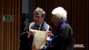Liliana Segre, la proclamazione della laurea honoris causa in Scienze storiche
