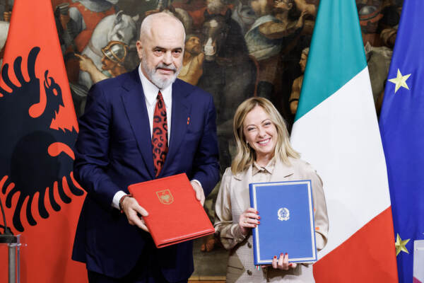 Palazzo Chigi - Giorgia Meloni incontra Edi Rama