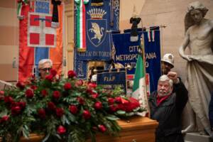 Cerimonia funebre per Bruno Segre al tempio crematorio