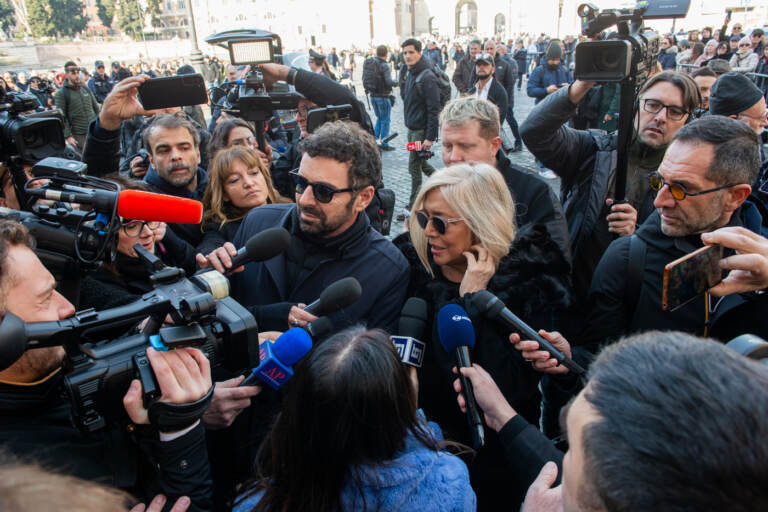 Roma - Funerali di Sandra Milo nella Chiesa degli Artisti a Piazza del Popolo