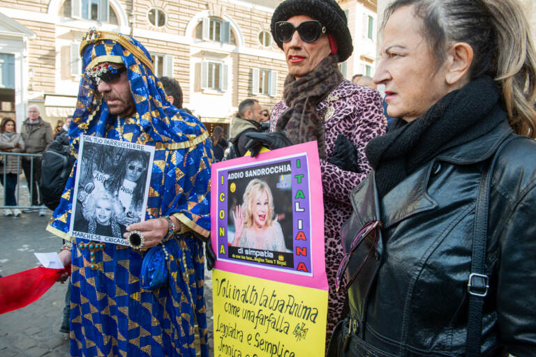 Roma - Funerali di Sandra Milo nella Chiesa degli Artisti a Piazza del Popolo