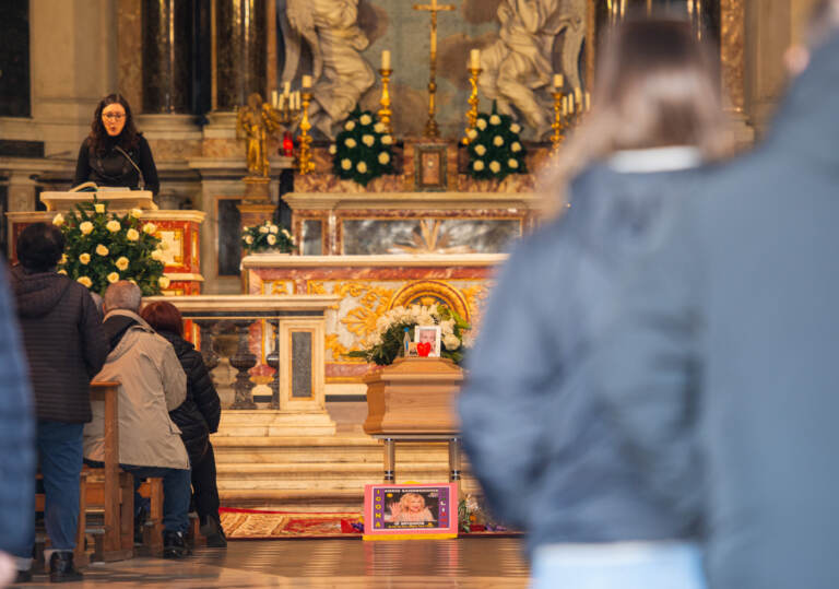 Roma - Funerali di Sandra Milo nella Chiesa degli Artisti a Piazza del Popolo