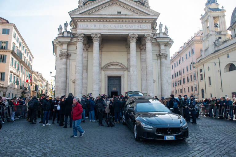 Roma - Funerali di Sandra Milo nella Chiesa degli Artisti a Piazza del Popolo