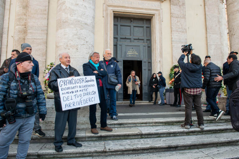 Roma - Funerali di Sandra Milo nella Chiesa degli Artisti a Piazza del Popolo