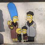 Milano, “Palestina libera” su murale dei Simpson al Memoriale della Shoah