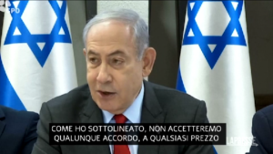 Israele, Netanyahu: “No ad accordo con Hamas, a qualsiasi prezzo”