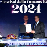 Sanremo, Amadeus riceve da Toti cittadinanza onoraria Regione Liguria