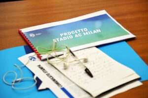 Conferenza stampa sindaco Francesco Sequeri relativa al progetto dello stadio dell’AC Milan