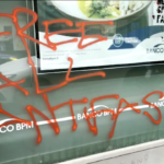 Ilaria Salis, scritte anarchiche su vetrine in zona Navigli a Milano