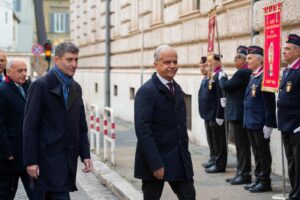 Cerimonia per le Pietre d’inciampo alla Questura di Roma.