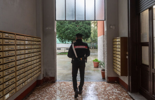 Rilievi dei Carabinieri presso l’abitazione di Marta di Nardo in Via Pietro Da Cortona