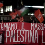 Roma, manifestazione pro Palestina davanti alla sede di Repubblica