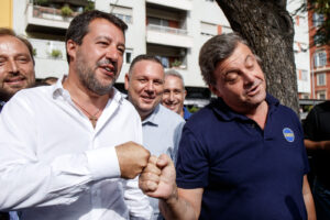 Amministrative: Incontro Salvini - Calenda al mercato di Porta Portese