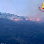 Incendio in alta Valle Elbo a Biella
