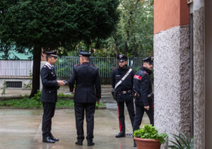 Rilievi dei Carabinieri presso l’abitazione di Marta di Nardo in Via Pietro Da Cortona