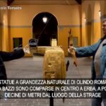 Strage Erba, statue Olindo e Rosa vicino al luogo strage