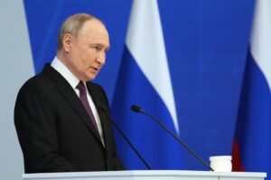 Vladimir Putin parla agli Stati della Nazione a Mosca