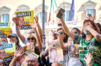 Camera deputati - sit-in a favore di Enrico Forti