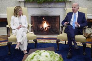 Incontro del Presidente Meloni con il Presidente Biden a Washington
