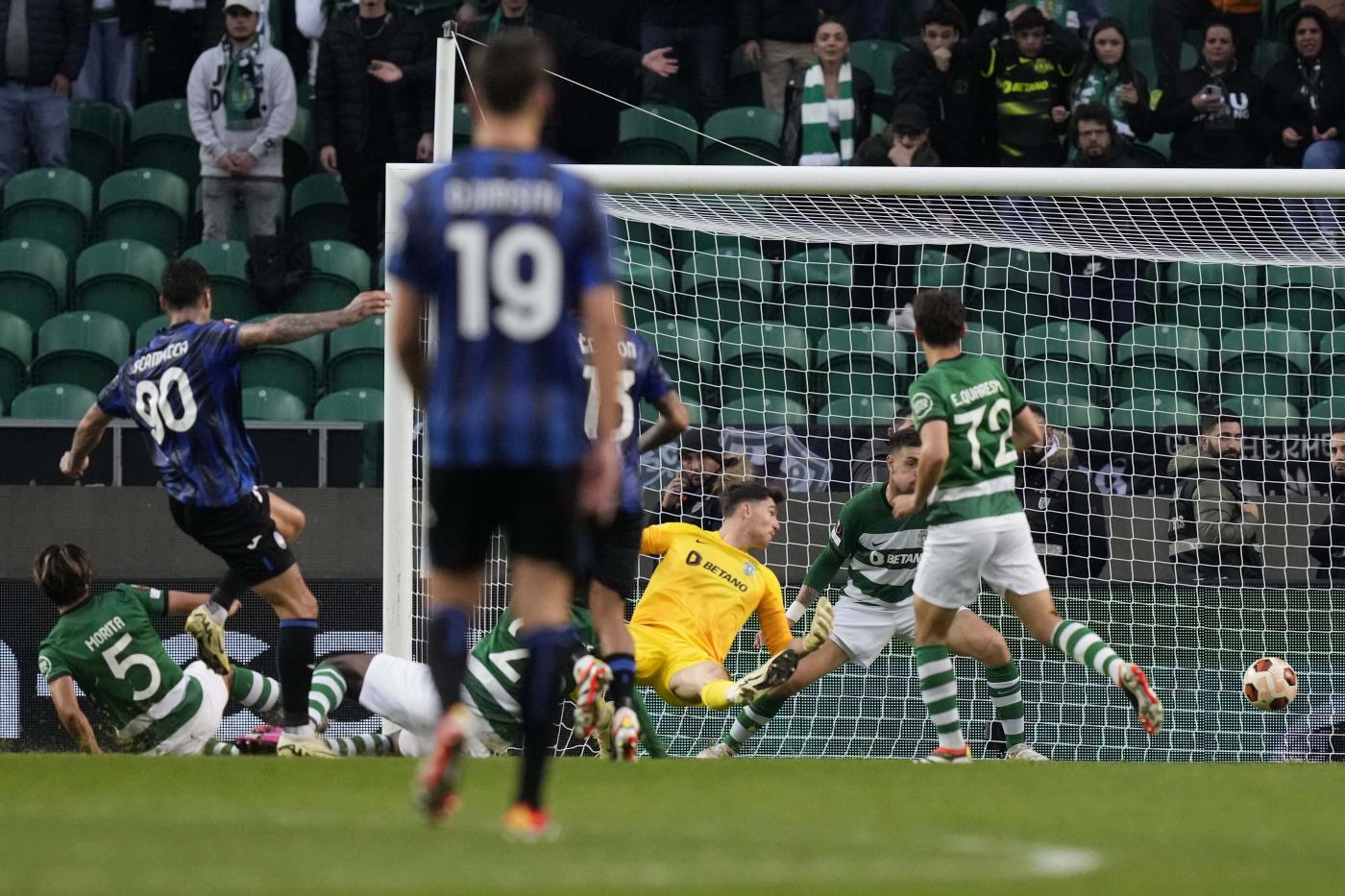 Europa League, Sporting Lisbona-Atalanta 1-1 Europa League, Sporting Lisbona-Atalanta 1-1