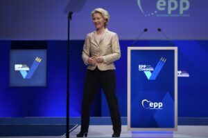 La Presidente della Commissione europea Ursula von der Leyen al Congresso del PPE a Bucarest, Romania