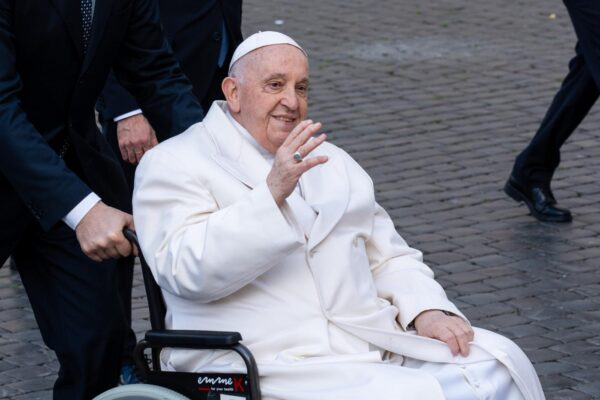 Papa Francesco all'udienza generale del mercoledi in Vaticano