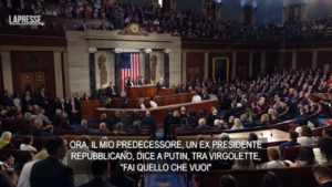 Stato dell’Unione, Biden ripete il suo “predecessore” 13 volte